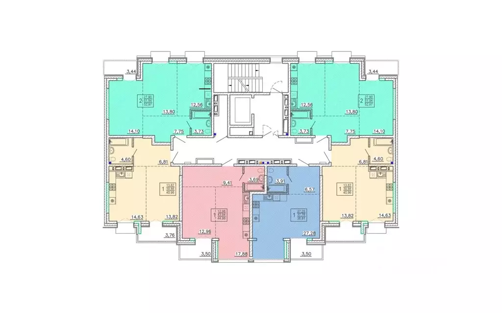 Свободной планировки кв. Бурятия, Улан-Удэ Энергетик мкр,  (52.97 м) - Фото 2