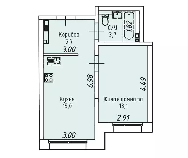 1-комнатная квартира: Иркутск, Култукская улица, 16 (37.5 м) - Фото 0