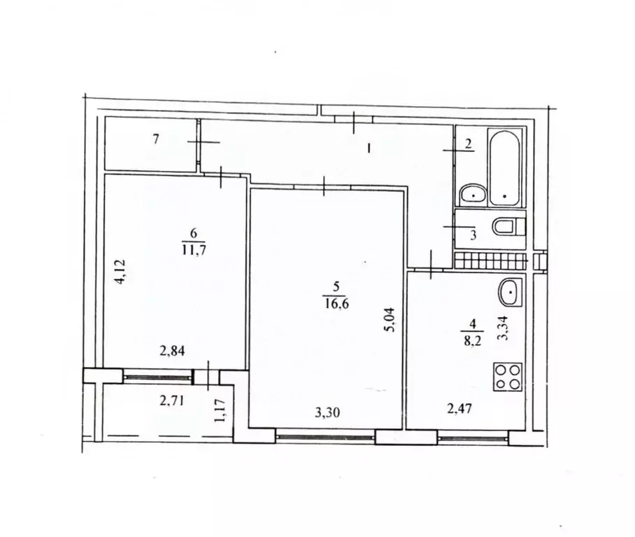 2-к кв. Волгоградская область, Волгоград ул. Бажова, 7 (53.0 м) - Фото 2