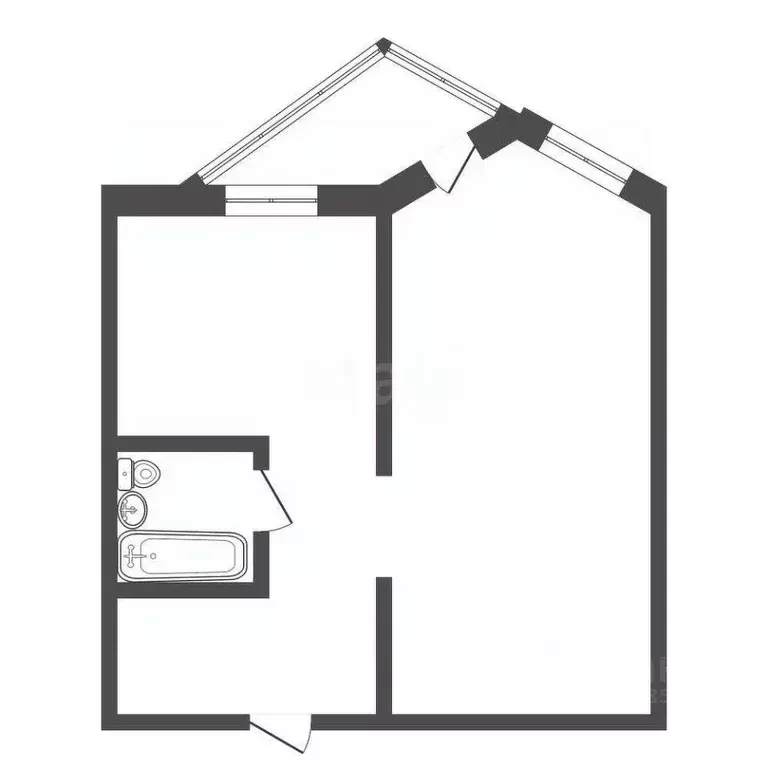 1-к кв. Красноярский край, Красноярск ул. Ленина, 21 (35.9 м) - Фото 2