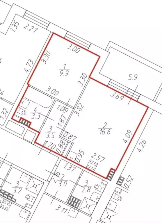 1-к кв. Санкт-Петербург Пулковское ш., 95к4 (33.3 м) - Фото 2