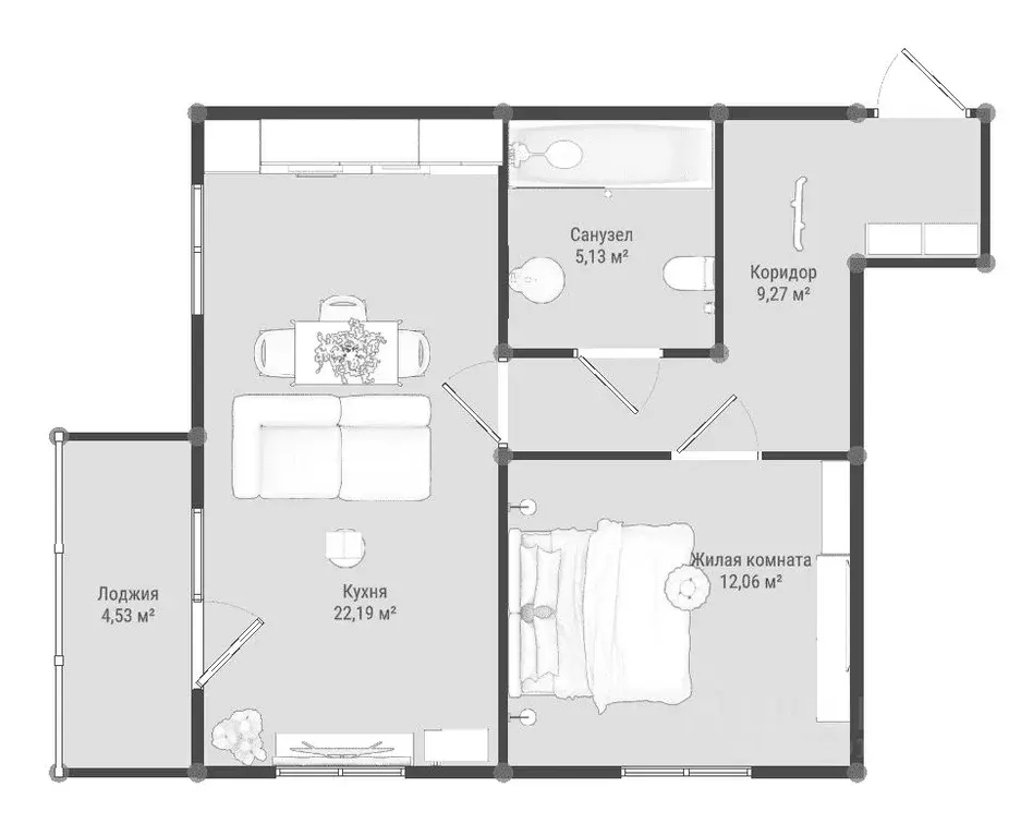 1-к кв. Крым, Керчь  (50.93 м) - Фото 1