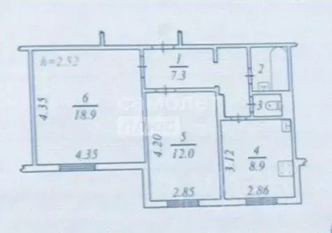 2-к кв. Ямало-Ненецкий АО, Ноябрьск ул. 8 Марта, 4 (50.7 м) - Фото 2