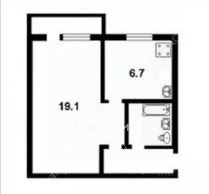 1-к кв. Челябинская область, Челябинск просп. Победы, 169 (31.9 м) - Фото 2