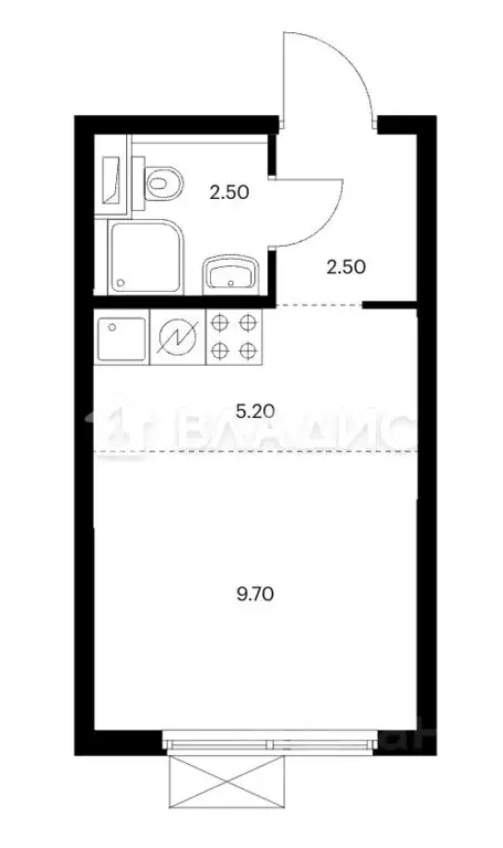 Студия Москва Очаковское ш., 5к3 (20.0 м) - Фото 2