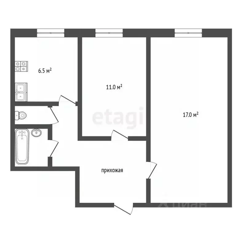 Комната Москва Холмогорская ул., 7 (9.1 м) - Фото 2