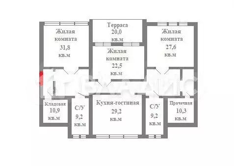 3-к. квартира, 169,3 м, 6/6 эт. - Фото 0