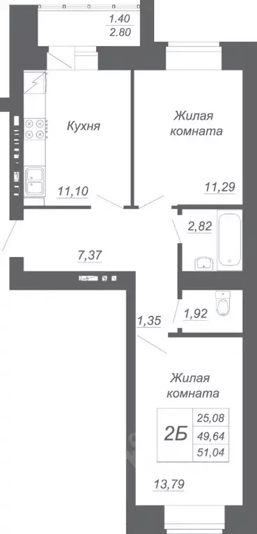 2-к кв. Татарстан, Зеленодольский район, Осиновское с/пос, с. Осиново ... - Фото 1
