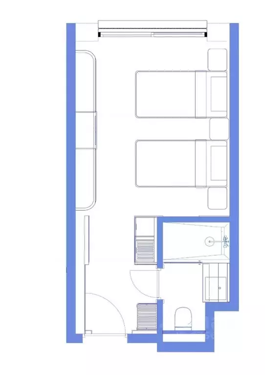 Студия Ставропольский край, Пятигорск ул. Леваневского, 3Д (21.5 м) - Фото 1