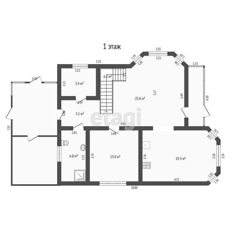 Дом в посёлок Лебедёвка, Вокзальная улица (138 м) - Фото 2
