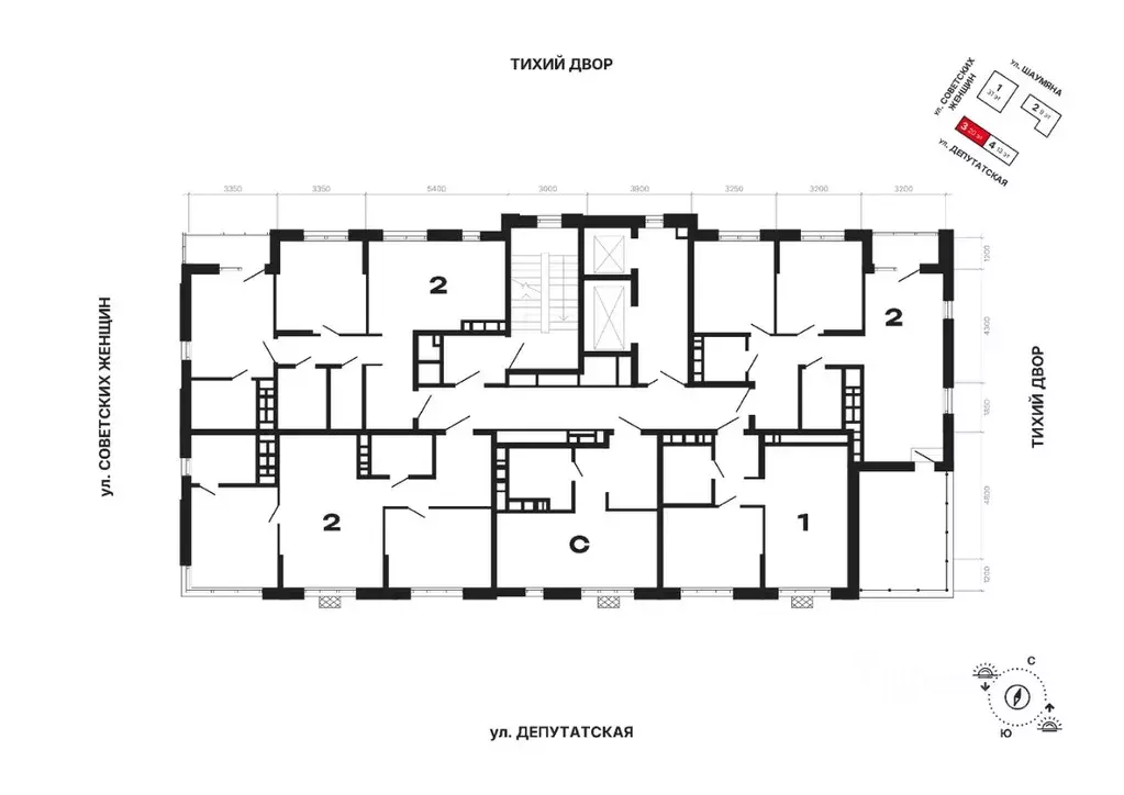 2-к кв. Свердловская область, Екатеринбург ул. Шаумяна, 11 (60.59 м) - Фото 2
