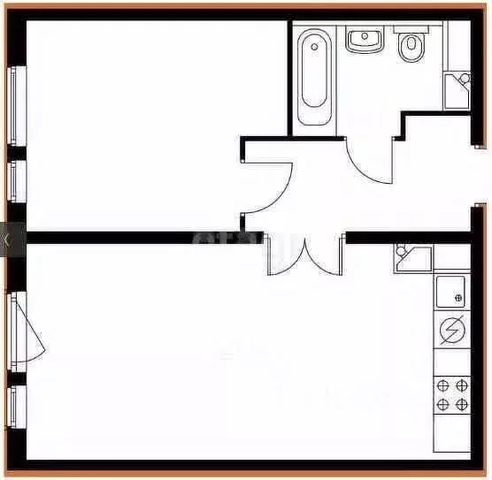 2-к кв. Татарстан, Казань Ботаническая ул., 23/31 (42.3 м) - Фото 1