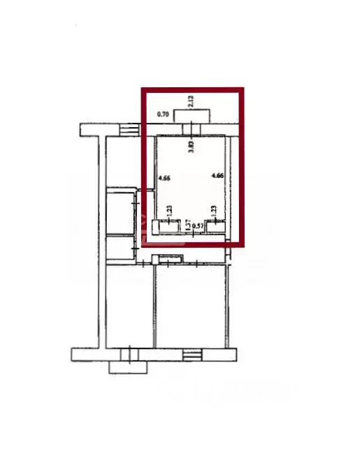 Комната Томская область, Северск ул. Ленина, 34 (18.6 м) - Фото 2