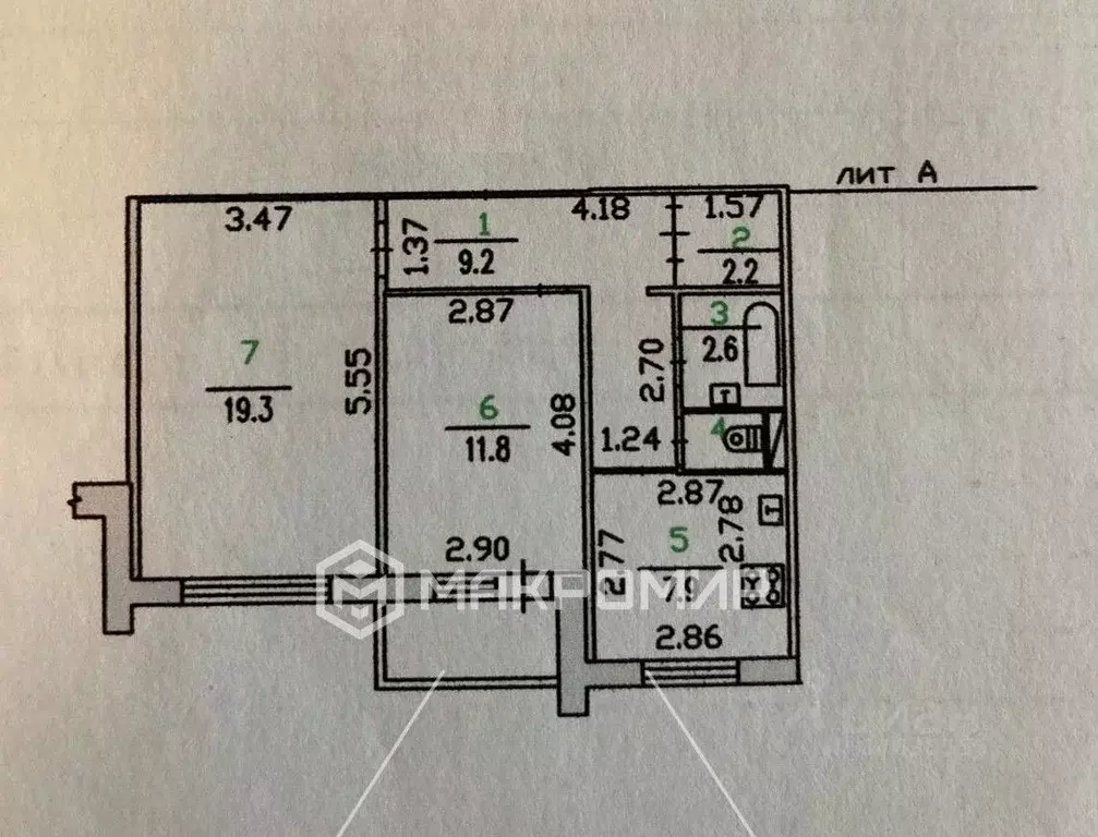 2-к кв. Орловская область, Орел Планерная ул., 31к1 (54.0 м) - Фото 2