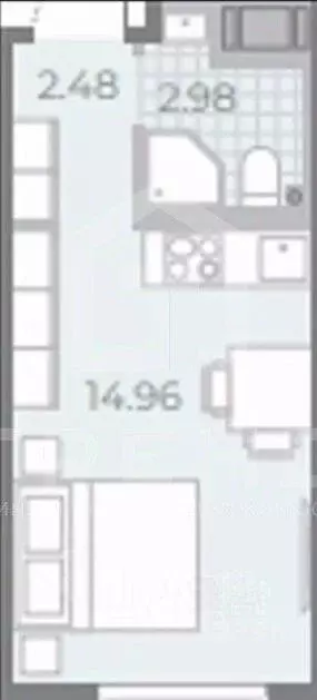 Студия Санкт-Петербург просп. Крузенштерна, 4 (21.2 м) - Фото 2