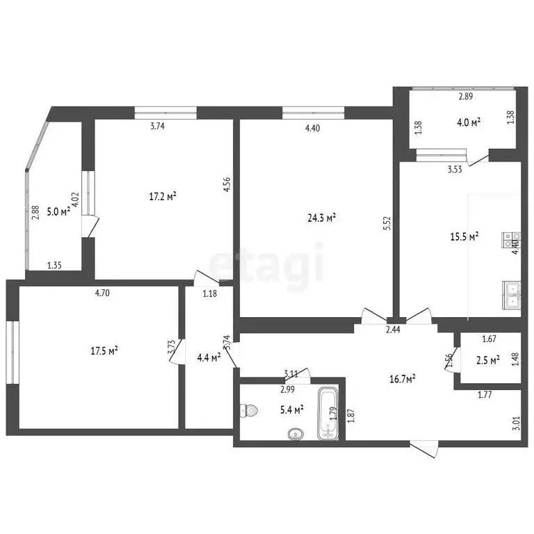 3-комнатная квартира: Самара, Конноармейская улица, 13 (103.5 м) - Фото 1