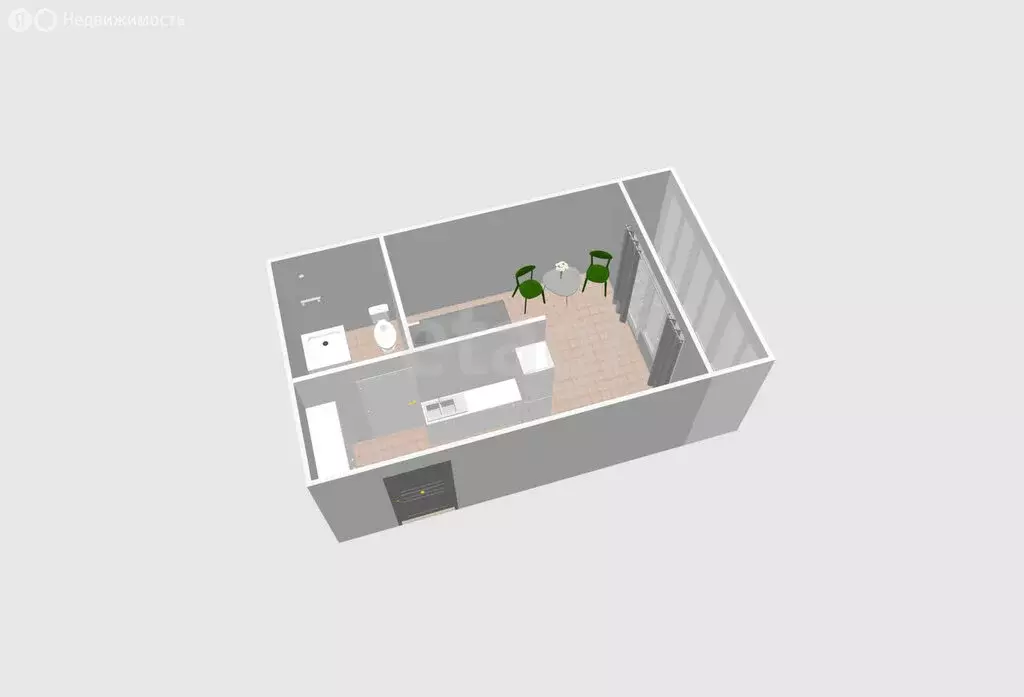 Квартира-студия: Южно-Сахалинск, Больничная улица, 2к7 (25 м) - Фото 1