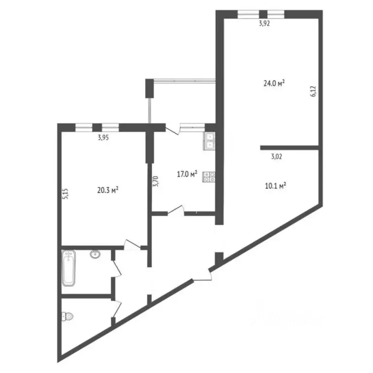 2-к кв. Владимирская область, Владимир ул. Кирова, 6 (86.0 м) - Фото 1