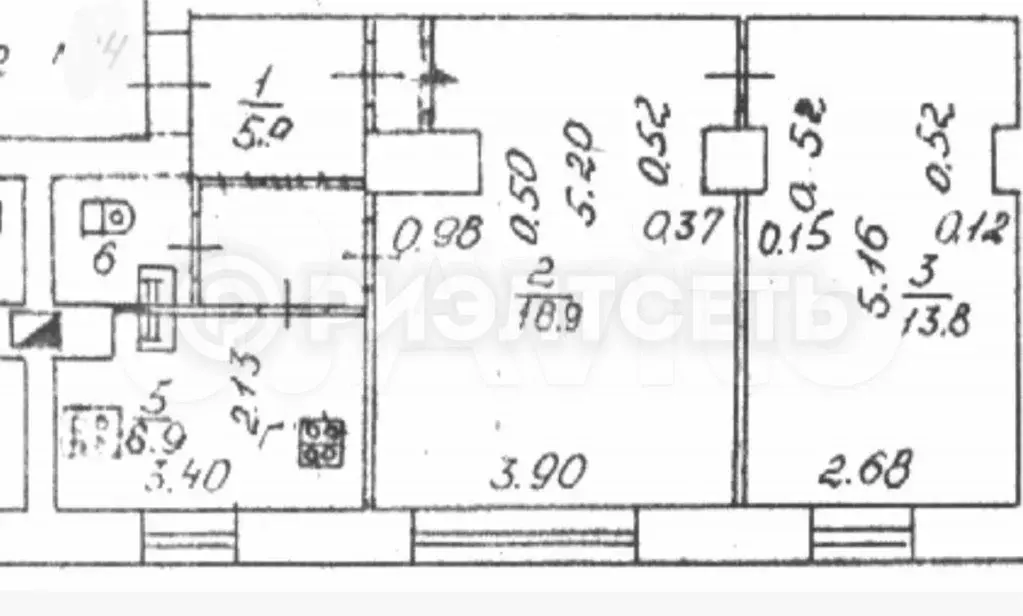 2-к. квартира, 44 м, 3/3 эт. - Фото 0