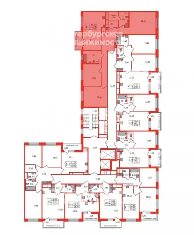 3-к кв. Санкт-Петербург Кубинская ул., 76к1 (108.7 м) - Фото 2