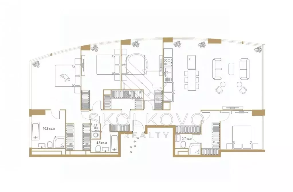 5-к кв. Москва Краснопресненская наб., 14Ак2 (200.0 м) - Фото 1