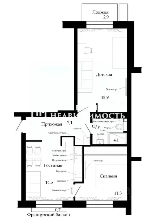 2-к кв. Приморский край, Владивосток ул. Старцева, 55к3 (59.9 м) - Фото 1
