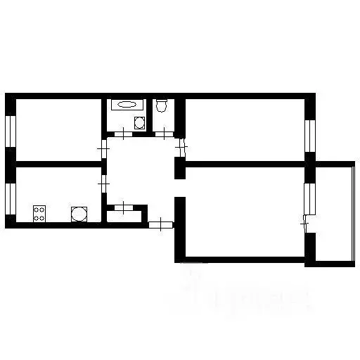 3-к кв. Коми, Ухта Интернациональная ул., 60 (60.8 м) - Фото 1