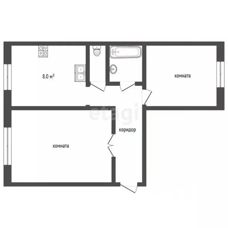 2-к кв. Ямало-Ненецкий АО, Муравленко ул. Ленина, 77 (51.1 м) - Фото 1