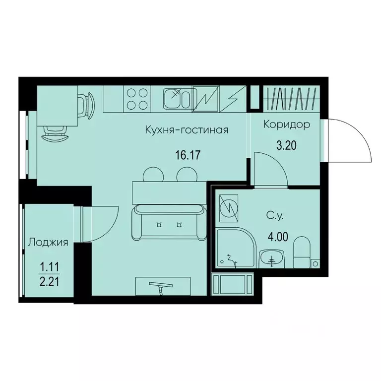 Студия Ленинградская область, Всеволожский район, Заневское городское ... - Фото 1