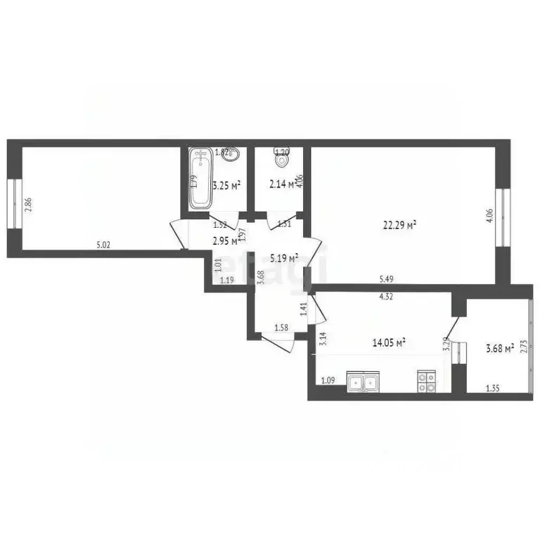 2-к кв. Костромская область, Кострома ул. Свердлова, 35к1 (64.0 м) - Фото 1