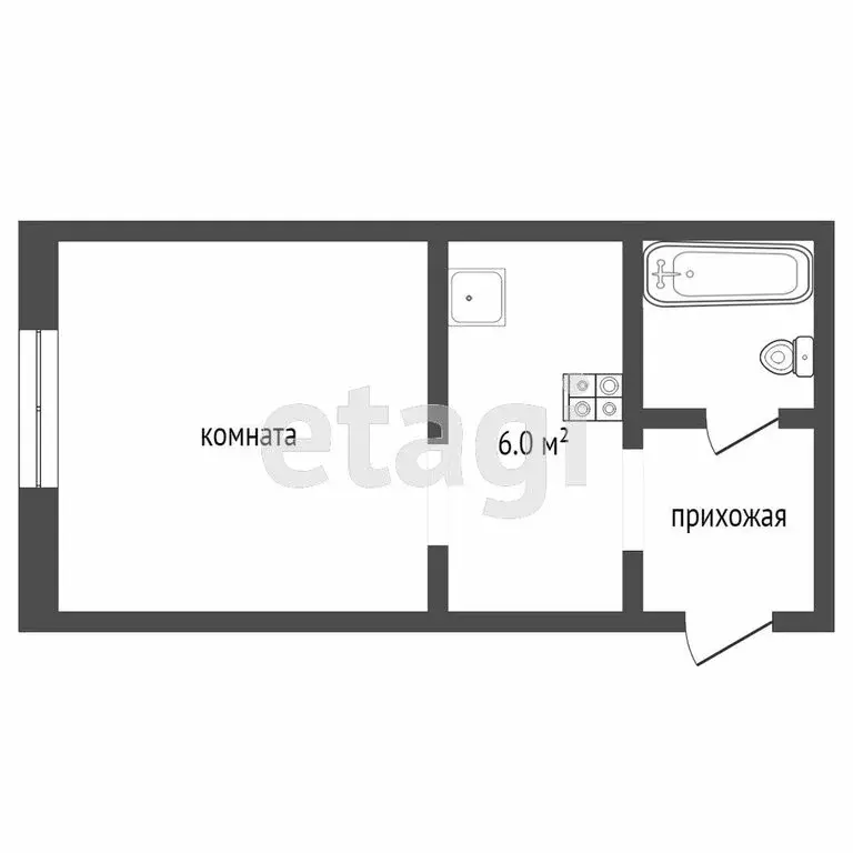 1-комнатная квартира: Набережные Челны, Магистральная улица, 18 (35.3 ... - Фото 0