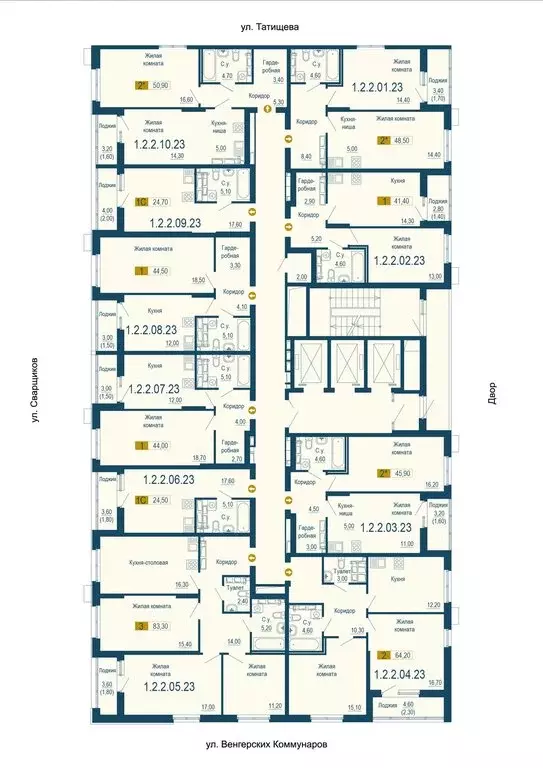 1-комнатная квартира: Екатеринбург, улица Татищева, 105 (44.5 м) - Фото 0