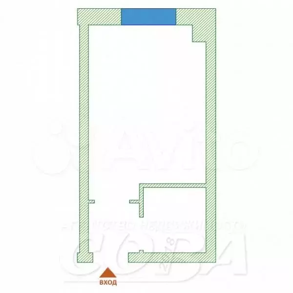 Квартира-студия, 17,2 м, 2/4 эт. - Фото 0