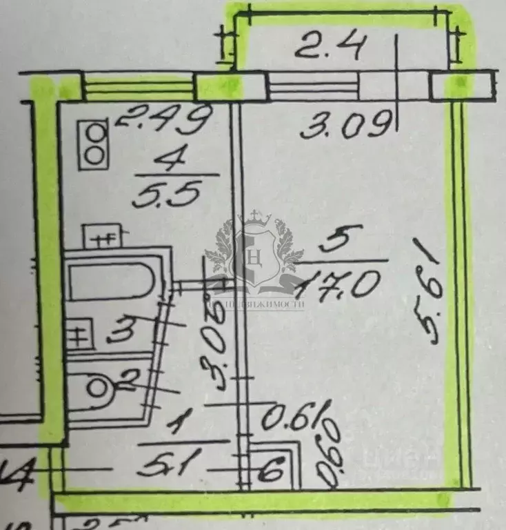 1-к кв. Санкт-Петербург ул. Солдата Корзуна, 44 (30.9 м) - Фото 2