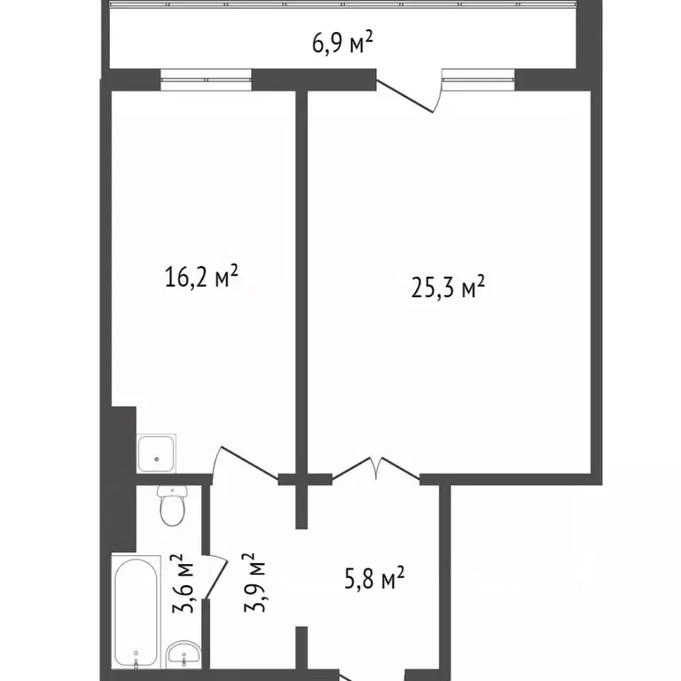 1-к кв. Красноярский край, Красноярск Свердловская ул., 6Д (54.6 м) - Фото 2