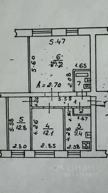 3-к кв. Липецкая область, Липецк ул. Валентина Скороходова, 4 (72.2 м) - Фото 2