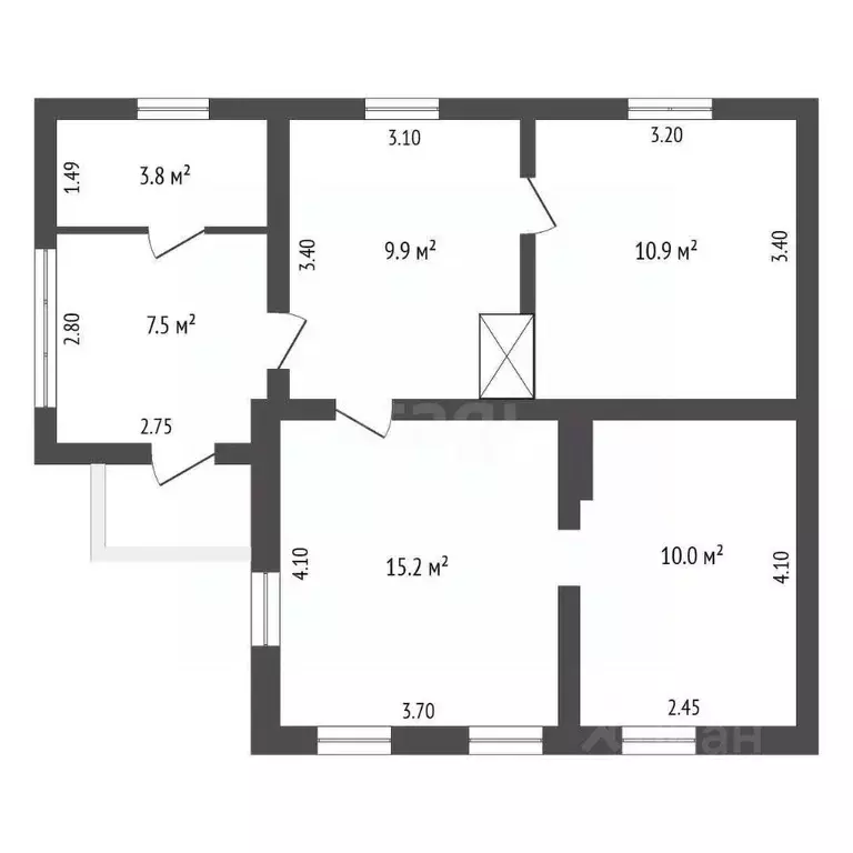 Дом в Крым, Симферополь ул. Димитрова, 40 (57 м) - Фото 1