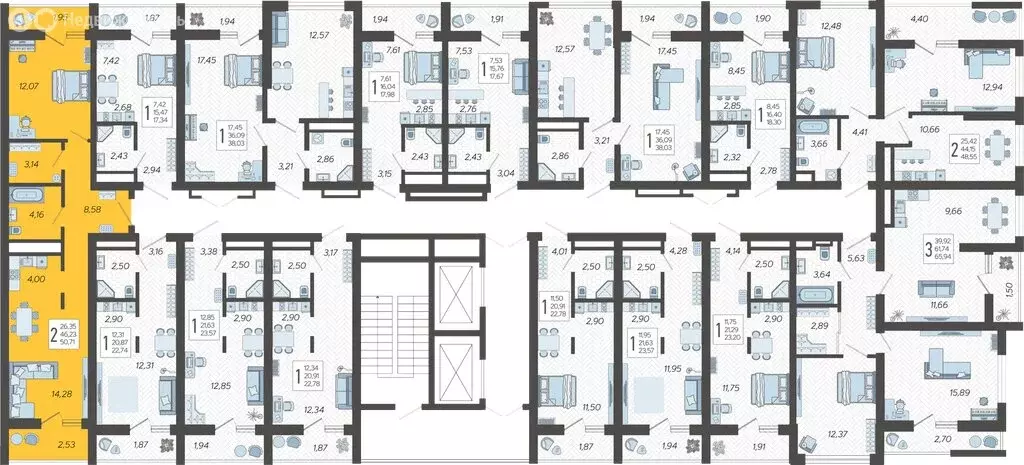 2-комнатная квартира: Сочи, микрорайон Бытха, Ясногорская улица, ... - Фото 2