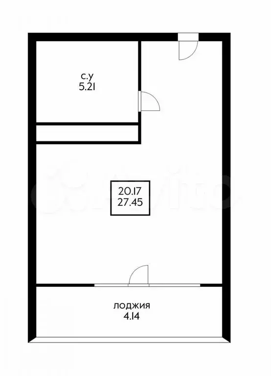 Квартира-студия, 30,2 м, 20/23 эт. - Фото 0