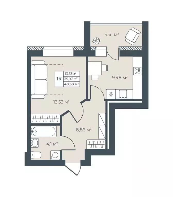 1-к кв. Воронежская область, Павловск ул. Свободы, 29 (40.58 м) - Фото 0