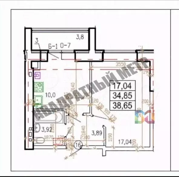 1-к кв. Калмыкия, Элиста ул. Имени Н.С. Хрущева, 15 (39.0 м) - Фото 1