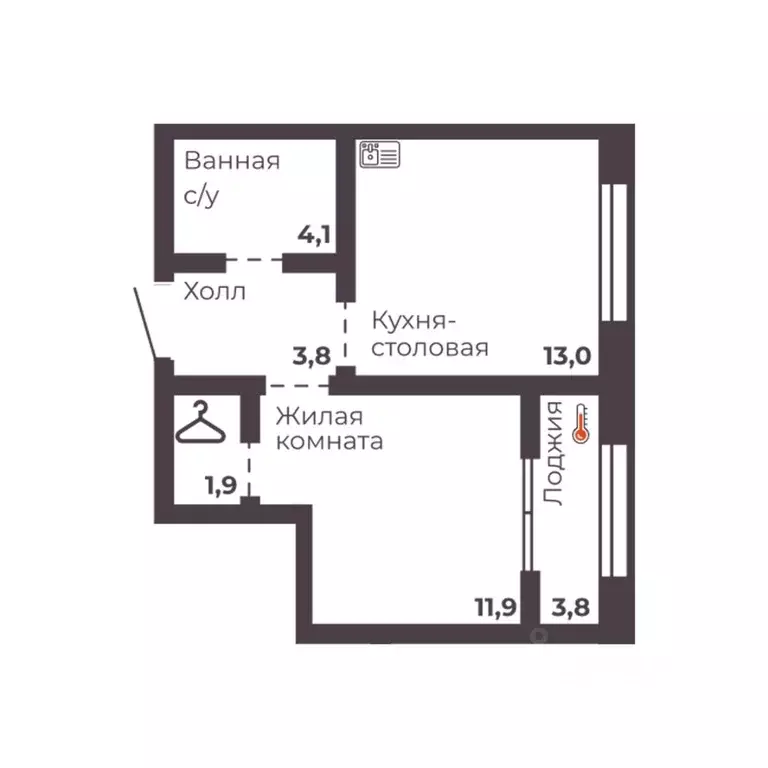 1-к кв. Челябинская область, Челябинск просп. Ленина, 1 (34.7 м) - Фото 0