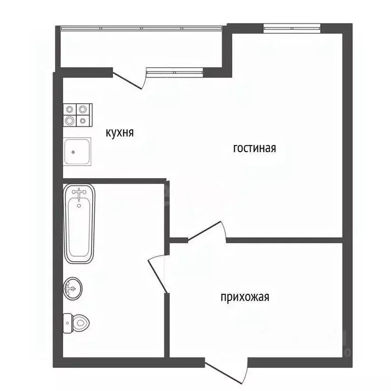 Студия Воронежская область, Воронеж ул. Ломоносова, 116А (30.0 м) - Фото 1
