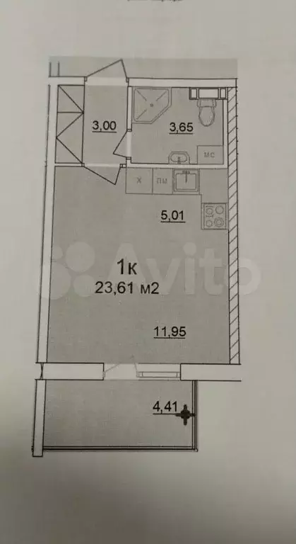 Квартира-студия, 23 м, 1/16 эт. - Фото 0