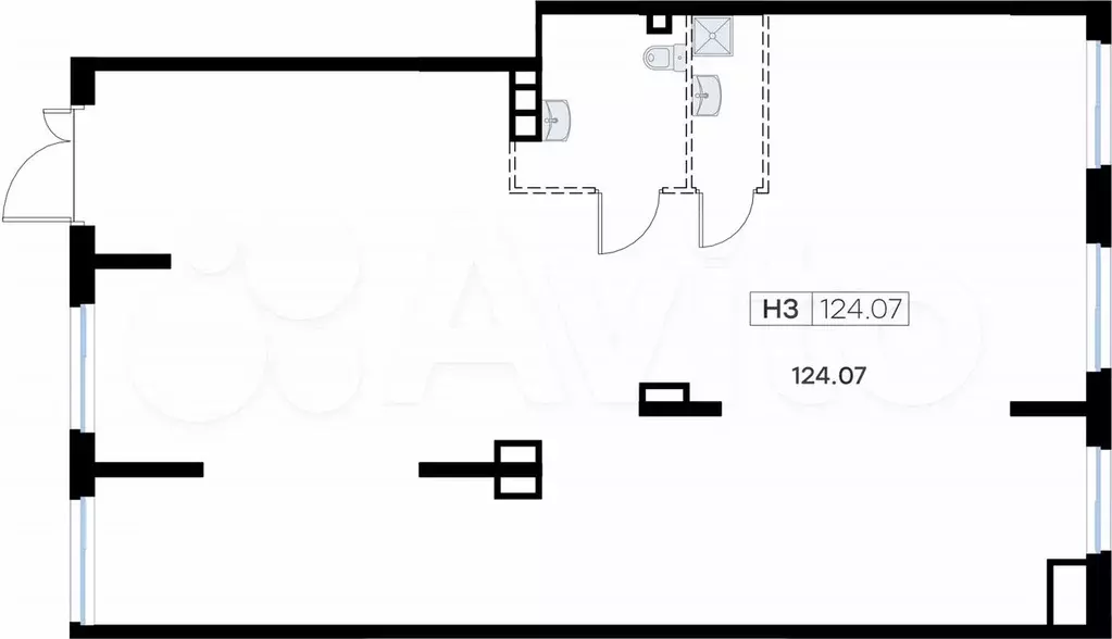 Продам помещение свободного назначения, 124.07 м - Фото 0