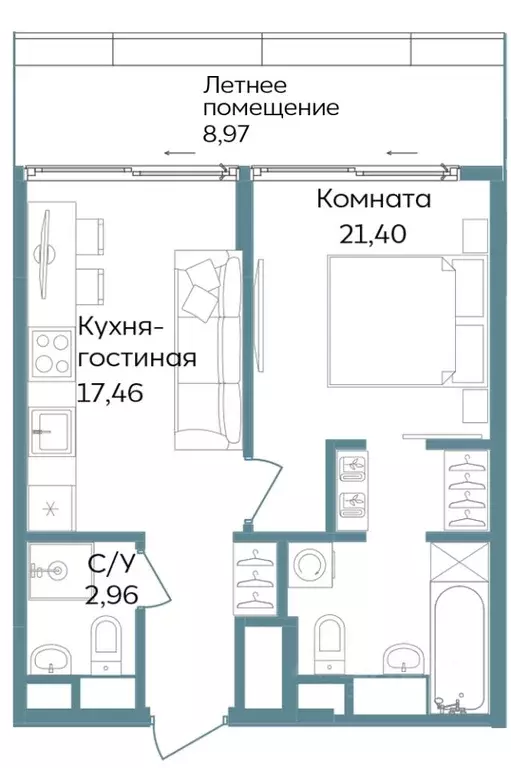 2-к кв. Крым, Саки ул. Морская (50.79 м) - Фото 0