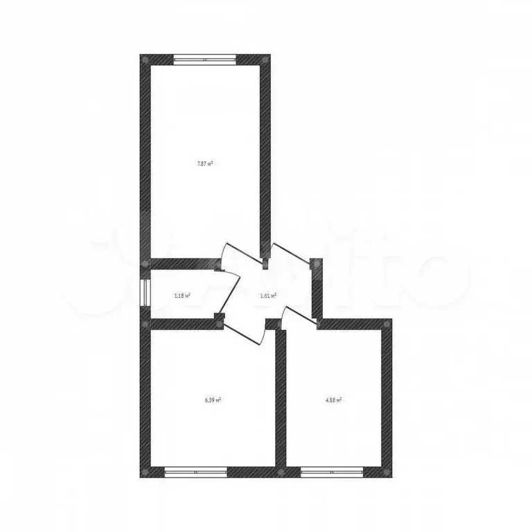 2-к. квартира, 49,8 м, 2/2 эт. - Фото 0