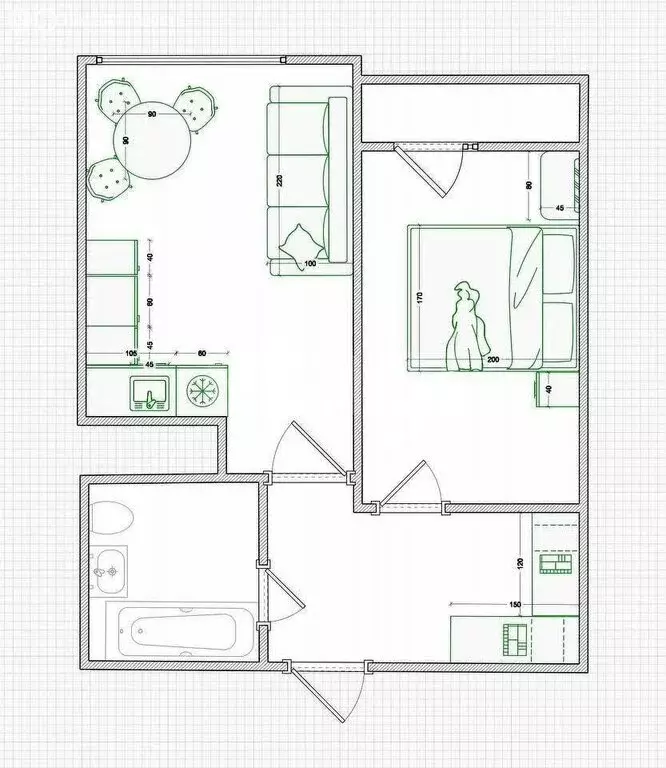 1-комнатная квартира: Казань, улица Новаторов, 8Б (34.6 м) - Фото 1