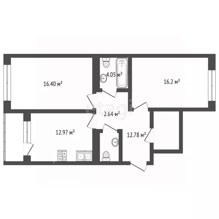 2-к кв. Москва бул. Веласкеса, 6 (68.1 м) - Фото 2