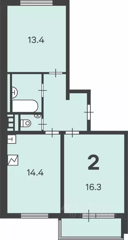 2-к кв. Москва ул. Кварцевая, 5к2 (56.0 м) - Фото 0